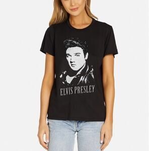 Lauren Moshi x Elvis Presley Wolf Vintage Boyfriend Style T-Shirt Large
